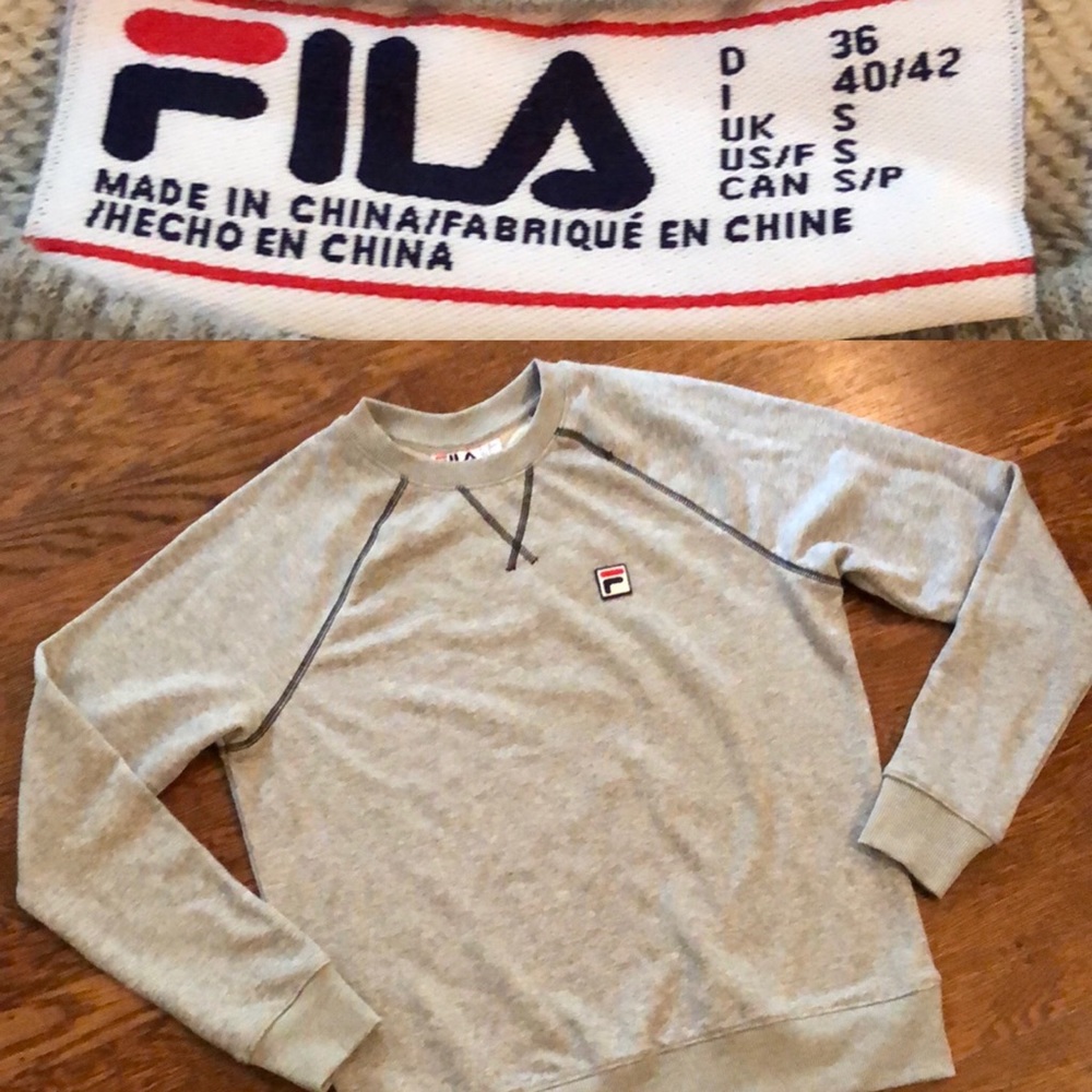 Vintage Fila grey sweatshirt size S